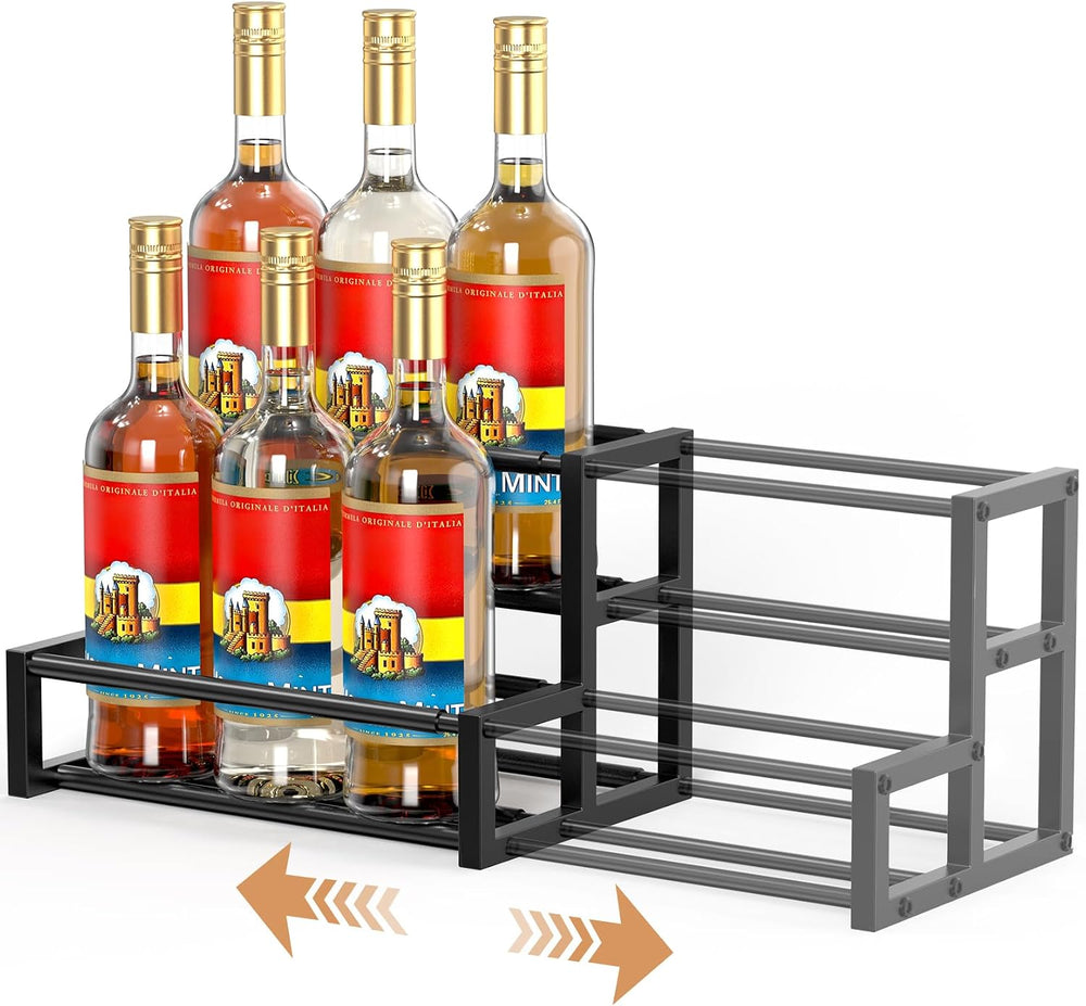 Expandable Coffee Syrup Organizer, Enlarged 6-12 Bottles Syrup Stand | Width ...