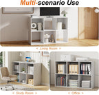 Sweetcrispy 6 Cube Storage Organizer - Open Cube Bookshelf with 3 Removable Back Panels, Display Storage Bookcase for Living Room, Bedroom, Entrance Hall, Home Office，36" Lx11.6 Wx24 H, White