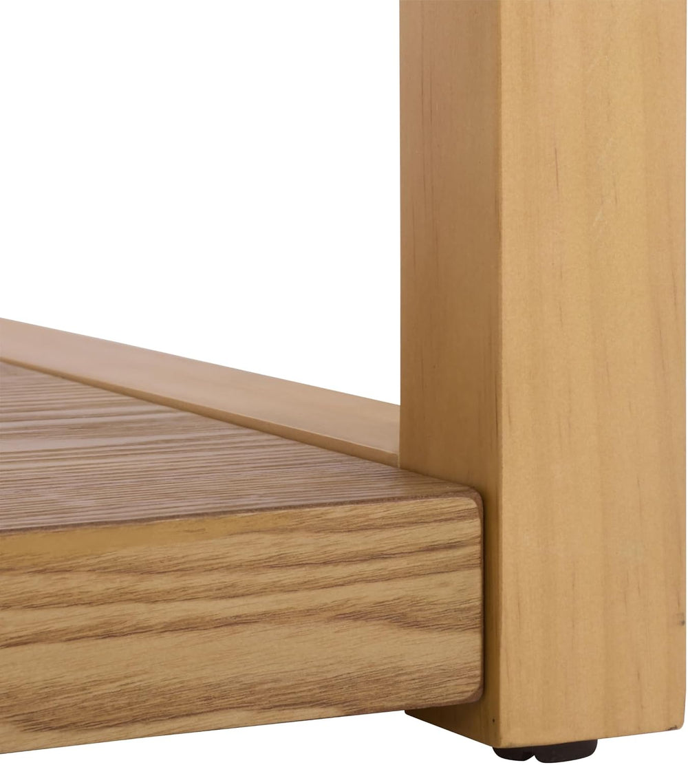 SAFAVIEH Home Collection - Omara Square Side Table, Natural Brown Wood with L...
