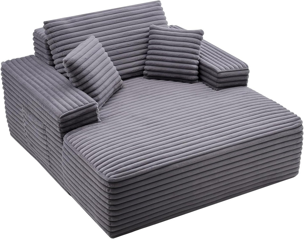 VEVOR Chaise Lounge Chair, 48 in Floor Chaise Lounge Indoor, Modern Upholster...