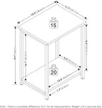 Furinno Simplistic Metal Frame End Table, 1-Pack, Espresso