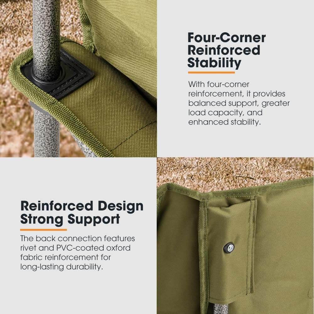 SAN HIMA Double Camping Chair for 2 Person, 650 LBS Heavy Duty Folding Lovese...