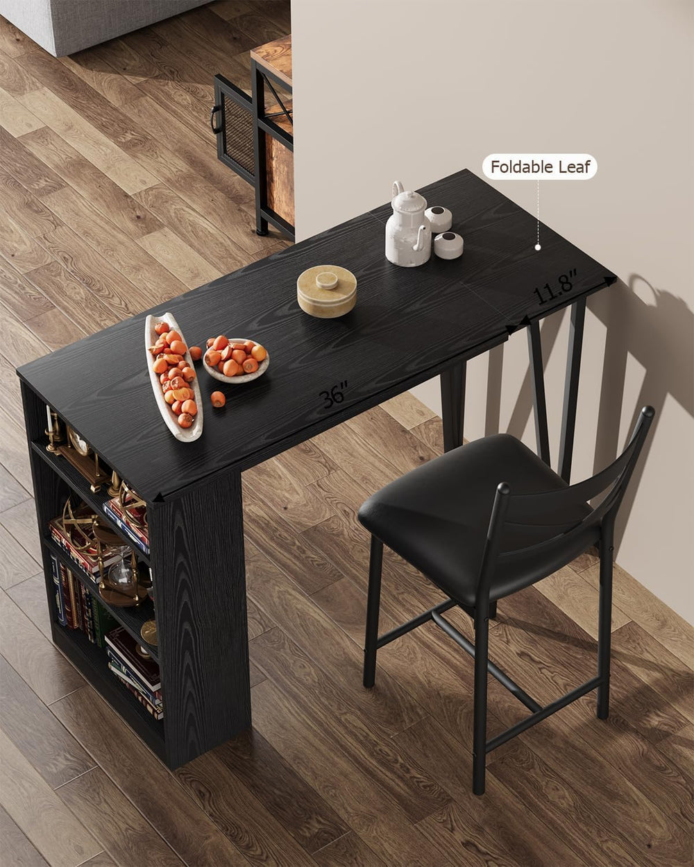 GAOMON 3 Piece Bar Table Set for 2, Bar Table and Chairs Set with with Flip T...