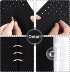 5 Pages A5 Enamel Pin Display Book, Pins Collection Storage Organizer Book,Clear PVC Cover, Portable Travel Pin Display Book for Brooch Collectors (Not Include Accessories).Black