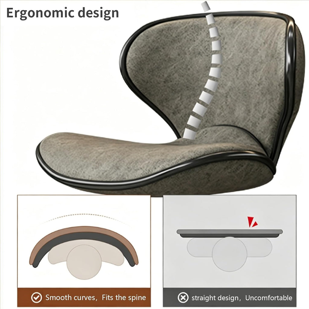 Adjustable Swivel Counter Bar Stool, Tall Executive Office Chair, Comfortable Event Chair, Minimalist Bar Stool, for Bar, Kitchen, Restaurant(Smoky Gray)