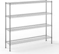 14" Deep x 60" Wide x 54" Height Wire Shelving Kit | 4-Tier | NSF Commercial Storage Rack Unit