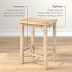 Grain & Grove Smith Bar Stool, Counter Height, Blonde