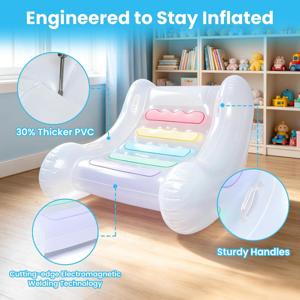 Sensory Chair for Kids with Autism – Inflatable Rocking Chair | ADHD & Sensory Seeking,Provides calming balance for toddlers,Perfect for sensory rooms, home, or classroom use