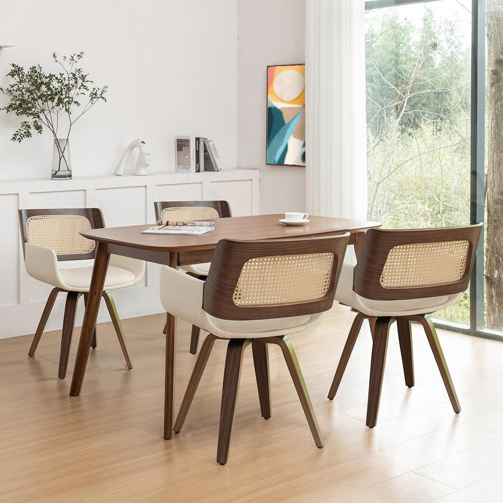 Swivel Dining Chairs - Mid Century Modern Dining Chairs with Curved Arms | Er...