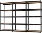 LEVELEVE 5-Tier Heavy Duty Storage Shelving Unit, 2020 lbs Capacity, Adjustable Metal Utility Shelf, 48" L x 18" W x 73" H for Garage, Kitchen, Pantry, Basement, Bathroom, Laundry,3 Pack