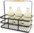 simplywire - Retro 6 Unit Milk Bottle Holder - (or Wine) - Flat Wire
