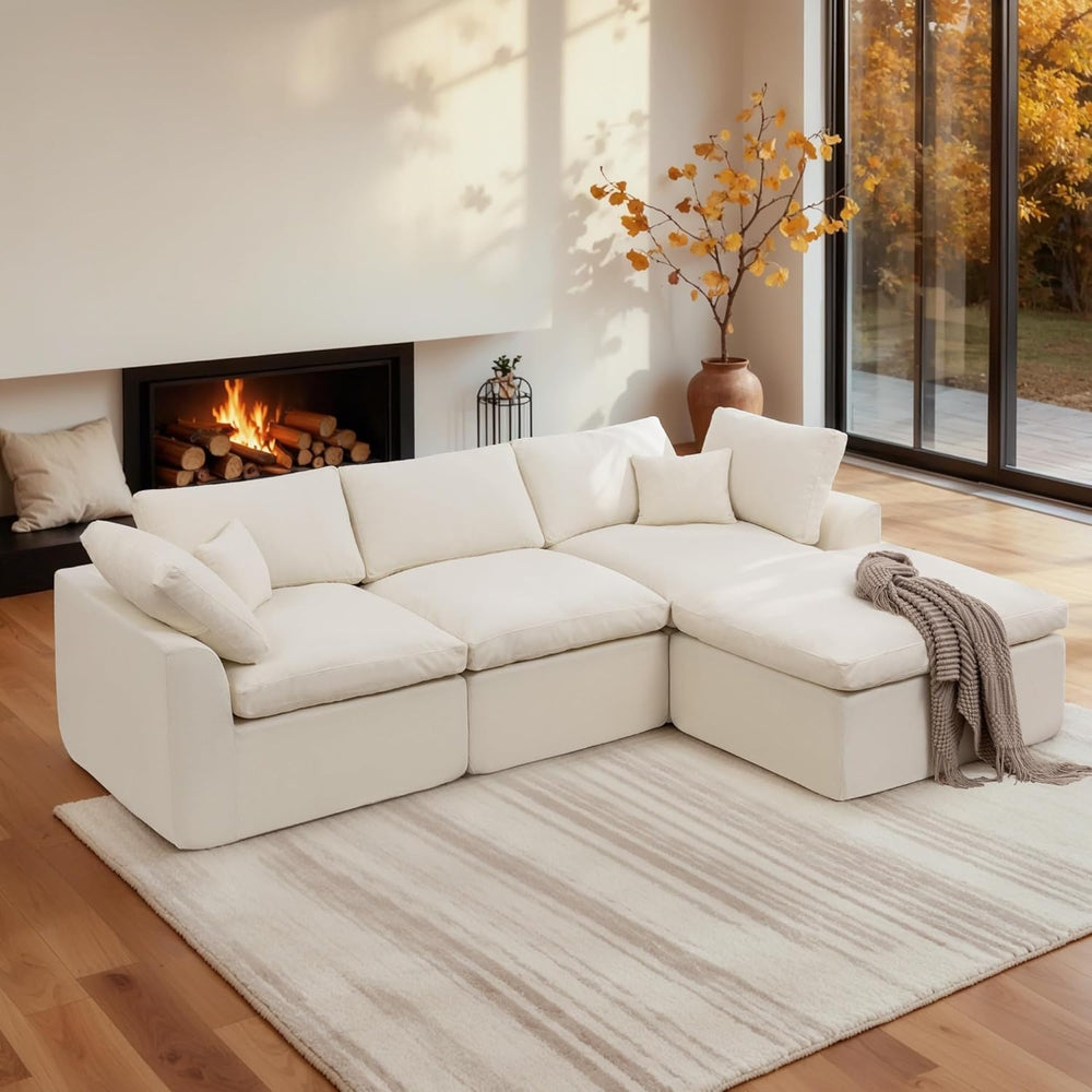 Korser 110" Cloud Sectional Couches for Living Room, Modern Modular Sect...