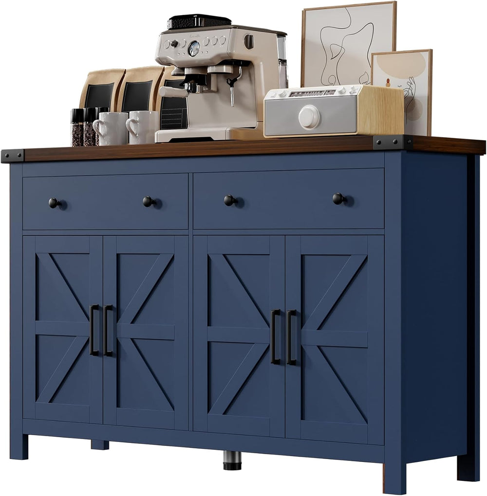 VVFLU 55'' Buffet Cabinet with Storage, Farmhouse Kitchen Storage Cab...