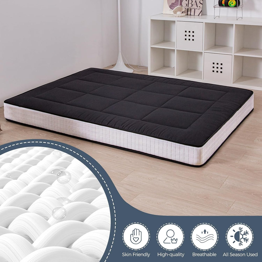 MAXYOYO 6" Extra Thick Floor Futon Mattress, Foldable Japanese Floor Mat...