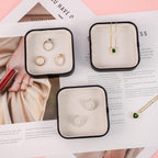 SANQIANWAN Set of 3 Small Stackable Jewelry Organizer Trays Mini Jewelry Drawer Oragnizer Small Jewelry Display Tray for Necklace Bracelet Rings Earrings and Makeup (Black)
