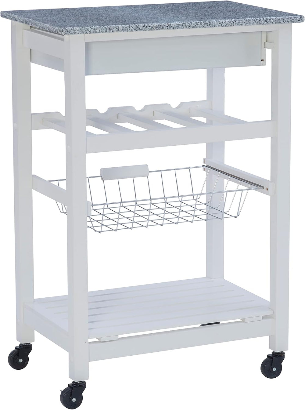 Linon Kitchen Island, White, 22.88 x 15.75 x 33.88
