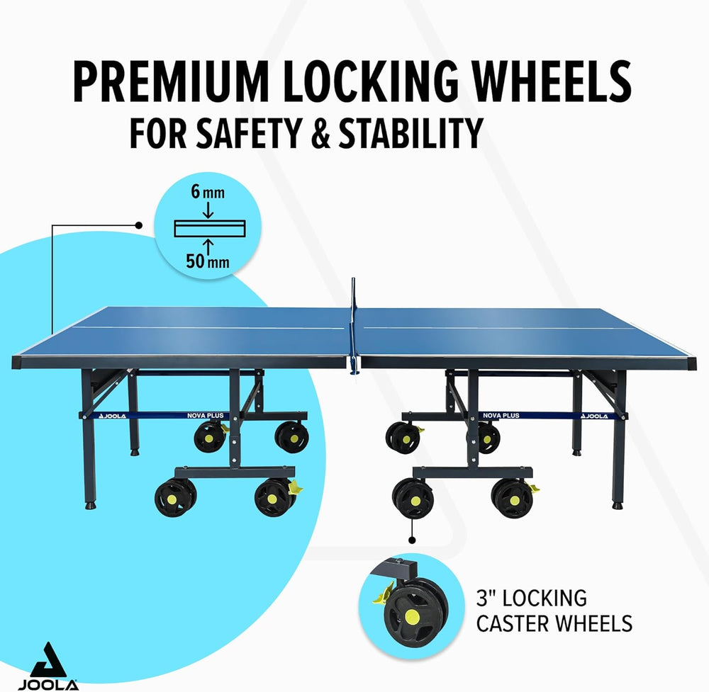 JOOLA NOVA Outdoor Ping Pong Table with Waterproof Table Tennis Net Set - Qui...