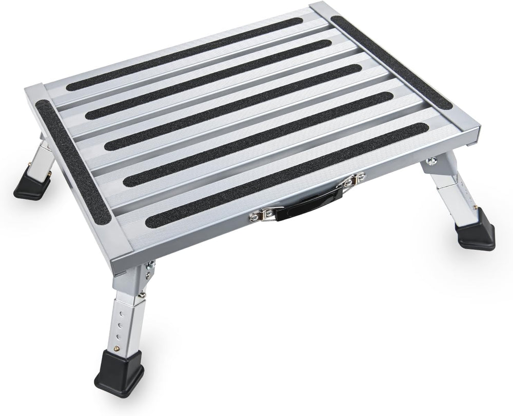 Nilight RV Step Stool Aluminum Folding Platform Steps 19x14.5 4 Level