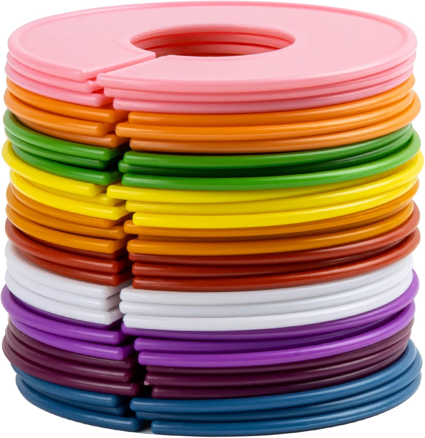 Sukh 30 Baby Closet Dividers Durable - Home Closet Organizer & Storage | Colorful Plastic Rack Divider, Large Hanger Labels, Hanging Clothes Size Dividers, for Boutique Settings & Nursery Essentials