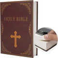 Real Paper Transfer Book Safe, Hollow with Secret Hidden Compartment, Combination Lock, 8.7"×6"×2" (Bible-Combination)