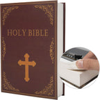 Real Paper Transfer Book Safe, Hollow with Secret Hidden Compartment, Combination Lock, 8.7"×6"×2" (Bible-Combination)