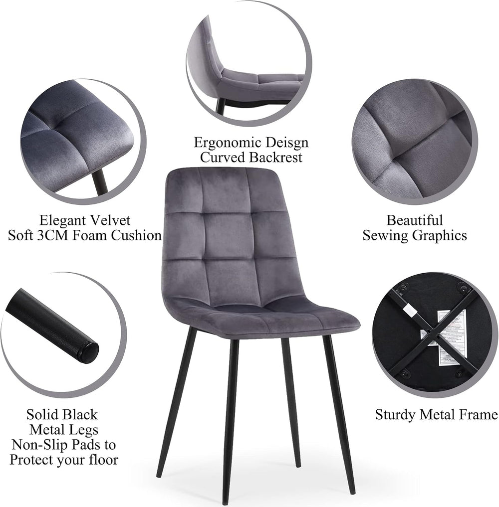 37-Inch Compact Round Kitchen Dining Room Table Chairs Set for 4