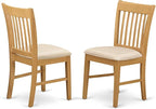 East West Furniture VANO9-OAK-C 9 Piece Dining Set Includes an Oval Dining Table with Butterfly Leaf and 8 Linen Fabric Kitchen Room Chairs, 40x76 Inch, Oak