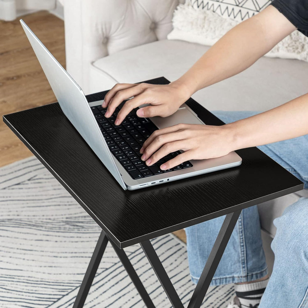 HOOBRO Folding TV Tray Table, Stable Snack Table for Small Space, Portable So...