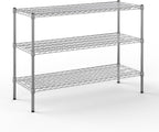 18" Deep x 48" Wide x 34" Height Wire Shelving Kit | 3-Tier | NSF Commercial Storage Rack Unit