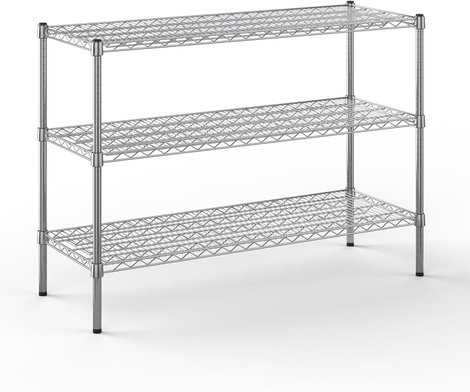 18" Deep x 48" Wide x 34" Height Wire Shelving Kit | 3-Tier | NSF Commercial Storage Rack Unit