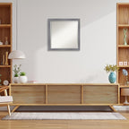 Amanti Art Grey Wall Mirror 23x23 Edwin Grey Square Bathroom Mirror for Wall Decor Living Room, Medium Casual Wood Frame, Hangs Horizonally and Vertically, Bathroom Decor, Beveled Edge from WI, USA