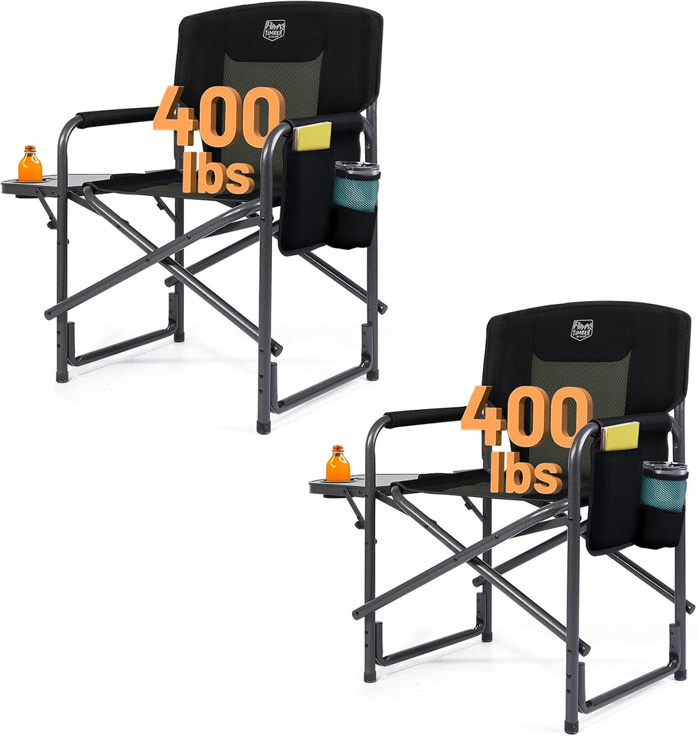 TIMBER RIDGE Aluminum Oversized Camping Chair, Lightweight Portable Directors...