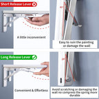 YUMORE Folding Shelf Bracket 18",Heavy Duty Stainless Steel Collapsible Shelf-Bracket Max Load 330lbs Wall Mounted Table Support Hinge for Space-Saving DIY Work Bench with Install Screws, Pack of 2