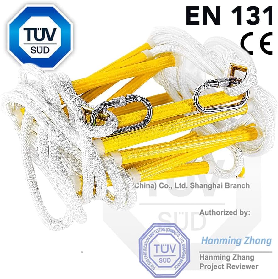 Two Story Fire Escape Ladder 13 ft with Stand-Off Stabilizers