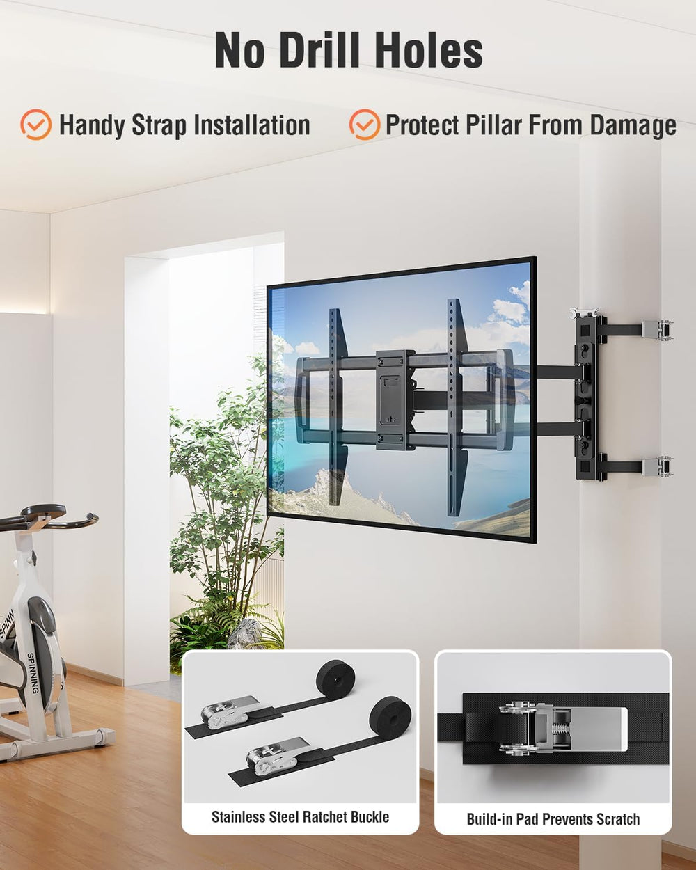 ELIVED Pillar TV Mount for Most 32"-75" TVs, Column TV Mount for Ga...