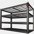 62" Wide Heavy Duty Garage Shelving Units, 4-Tier Deep Storage Shelves,Black Metal Garage Shelves,Steel Shelf,Large Storage Rack,Industrial Shelving for Shop, 62" W x 27" D x 62" H