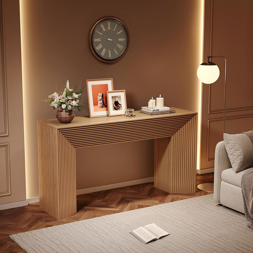 ONBRILL 55-Inch Wood Entryway Table with Storage, Narrow Long Sofa Table | Fl...