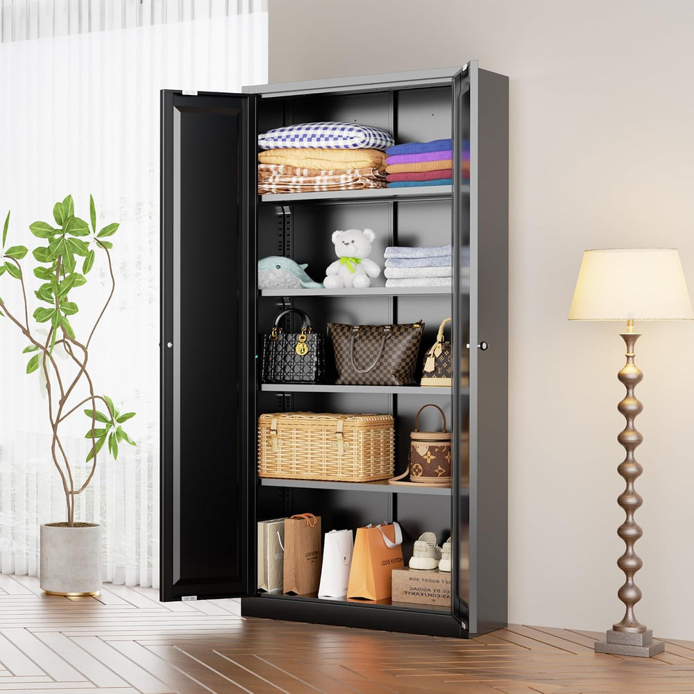 INTERGRAET Kitchen Pantry Cabinet, 63" Tall Metal Pantry Storage Cabinet...