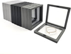 12PCS 3D Floating Frame Display Stand, Jewelry Box, Gift Box, Ornament Organizer, Small Travel Jewelry Box, PE Film Anti-Oxidation, Suspended Display Box Stackable (4.33 * 4.33, Type 1)