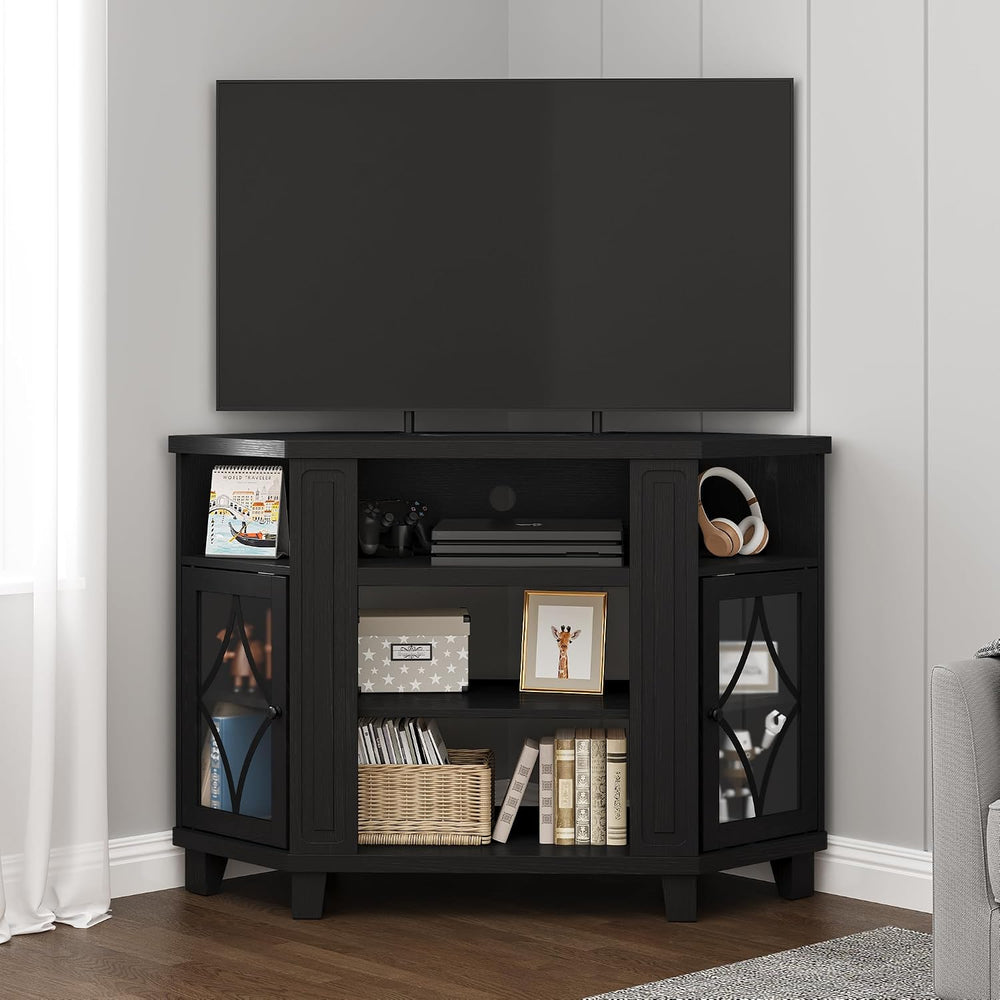 RoyalCraft Corner TV Stand for TVs up to 55 Inch: Corner Tall Entertainment C...