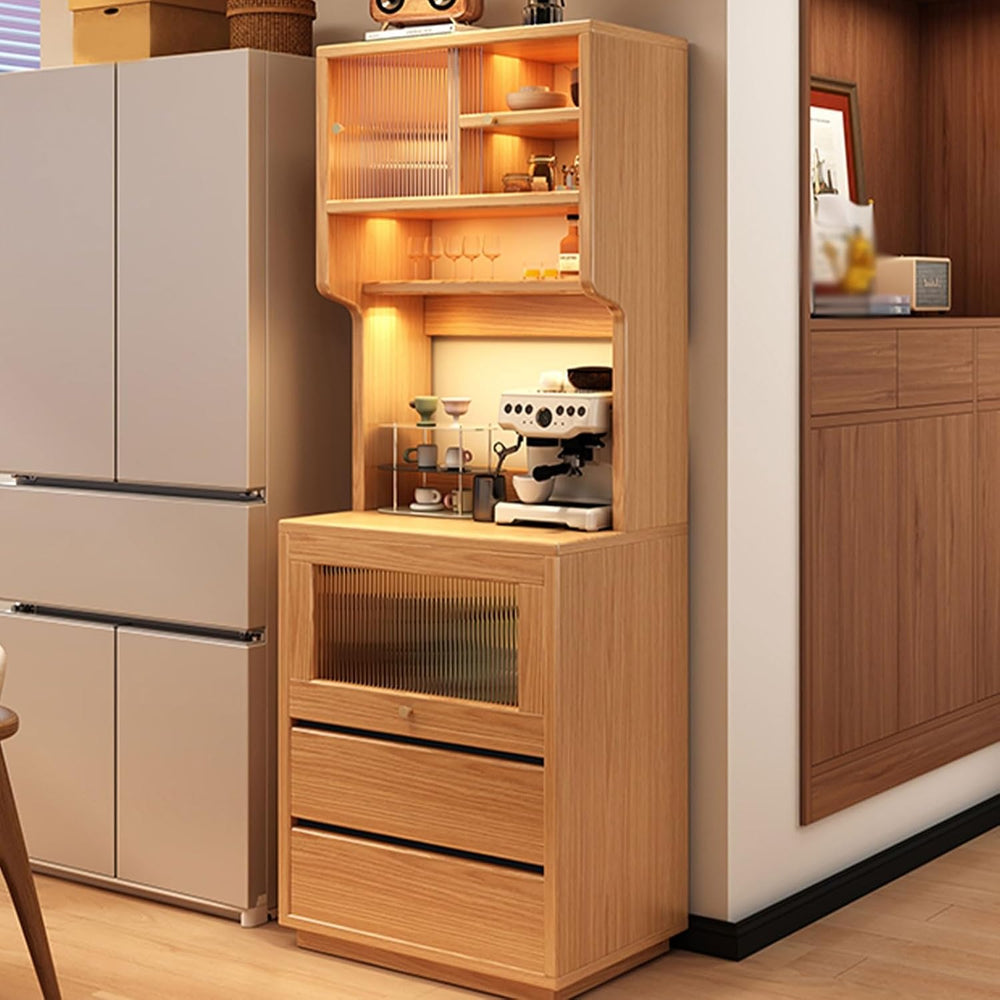 Kitchen Cabinet, Sliding Racks with Door, Sideboard Buffet, Versatile Cupboar...