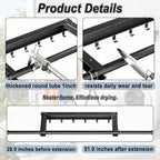 2 Pcs Clothes Drying Rack, Laundry Drying Rack with Wall-Mount Foldable Space Saving Design, Indoor Folding Clothes Horse for Small Spaces with Retractable Rods, Black
