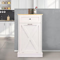 Betterhood Tilt Out Trash Cabinet 10 Gallon Wooden Free Standing Laundry Sorter Cabinet,Recycling Cabine with Hideaway Drawer,Tilt Out Trash Cabine Can Bin Kitchen (White)