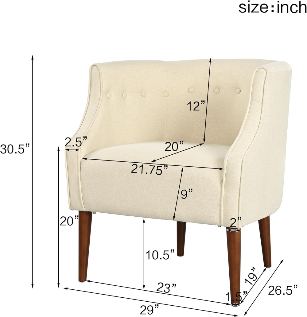 Christopher Knight Home Brandi Mid-Century Modern Fabric Upholstered Accent C...