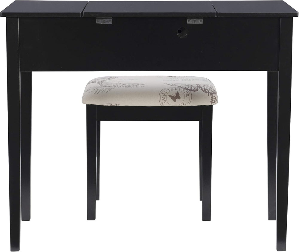 Linon Vanity Set, Black