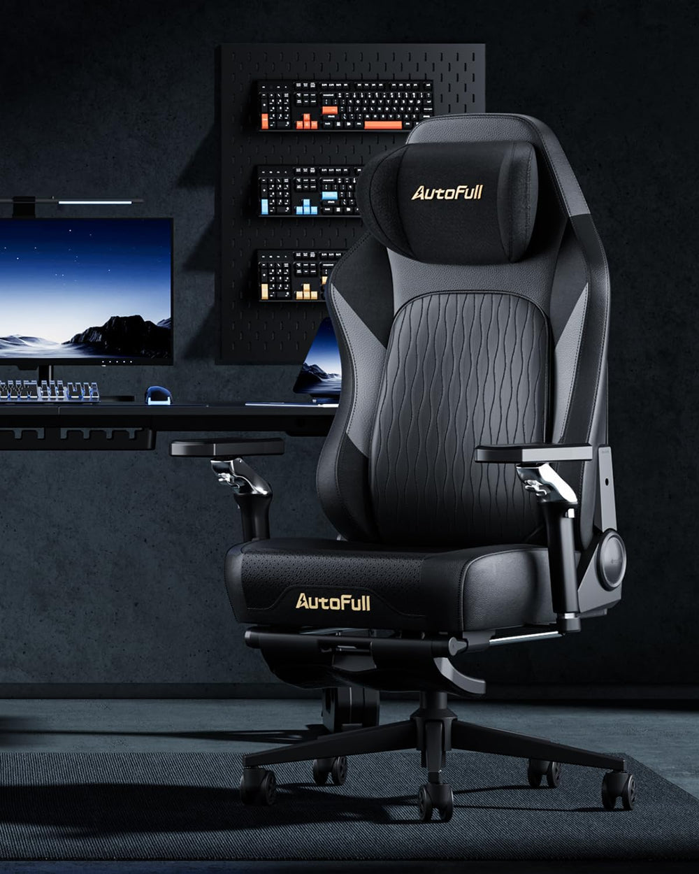 AutoFull M6 Gaming Chair, Ergonomic Office Chair with Ventilated Heating, AUT...