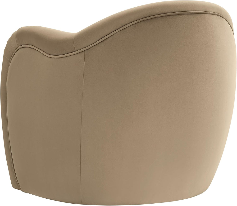 Modway Compose Barrel Chair with Performance Velvet Fabric in Taupe – Upholst...