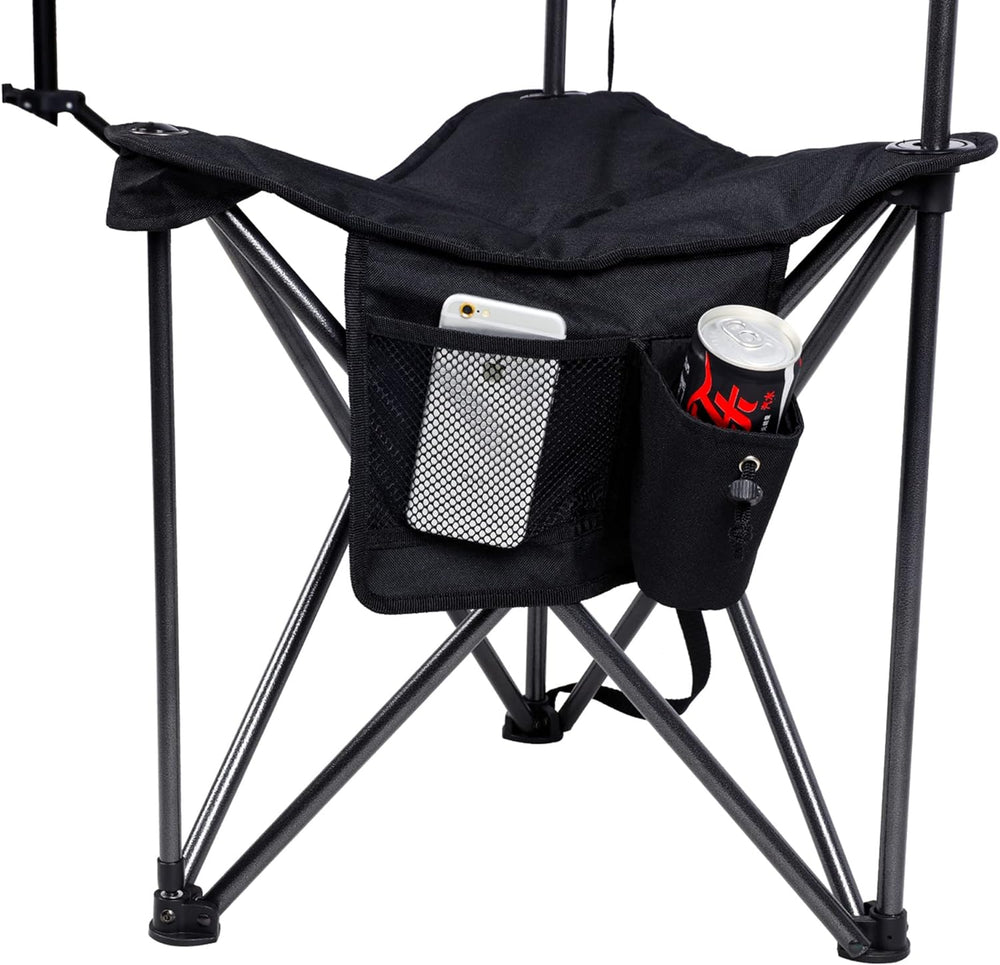 Portal Extra Large Quick Folding Tripod Stool with Backrest Fishing Camping C...