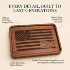 HOUNDSBAY Freedom Tray - Solid Walnut Valet Tray, Limited Edition 1/250