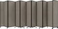 Versare Room Divider 360 Portable Wall Partition | Folding Panels | Large Freestanding Divider | Locking Wheels | Temporary Room Separator | 25' x 7'6'', Warm Pebble